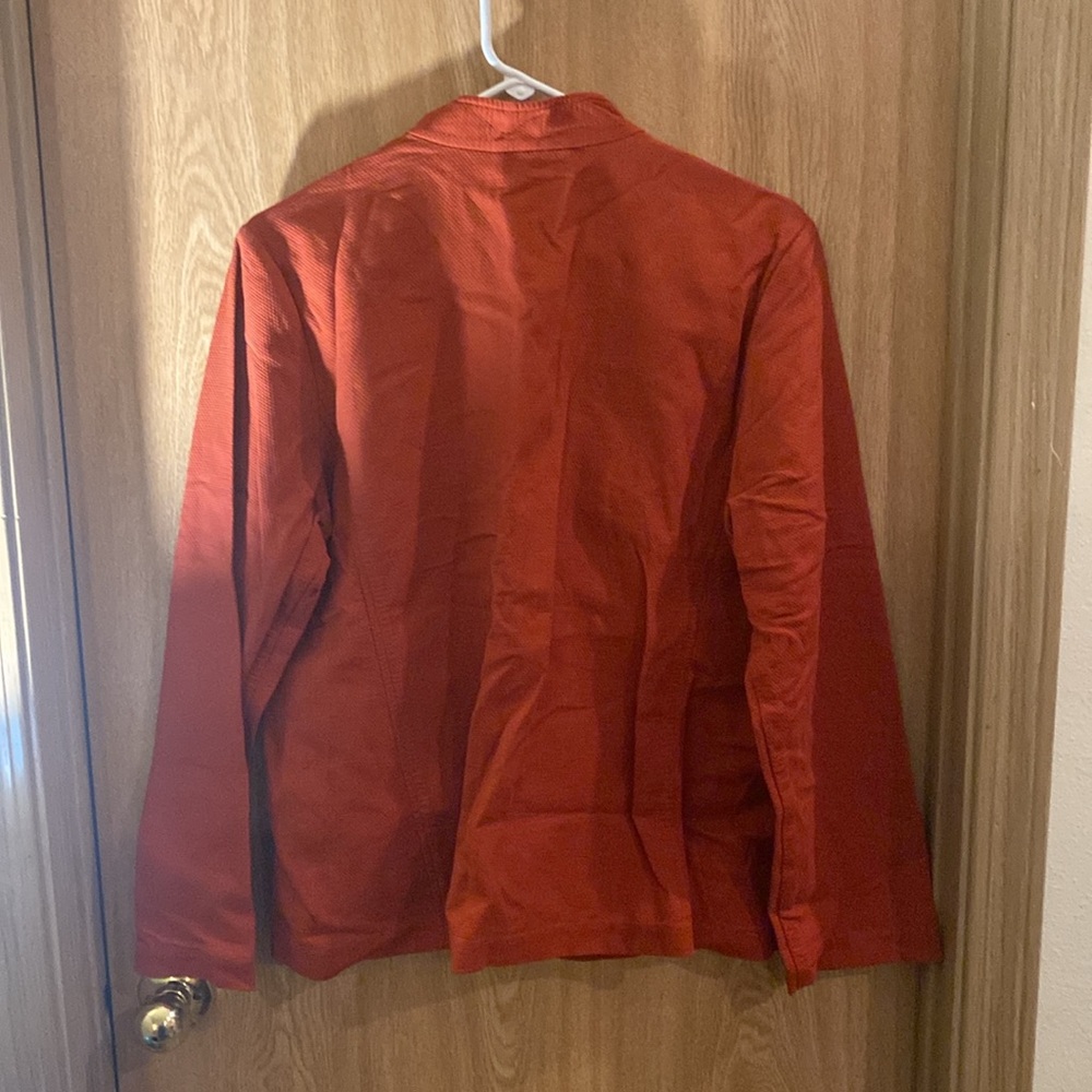 Eileen Fisher Rust Jacket With Side Pockets Size … - image 2